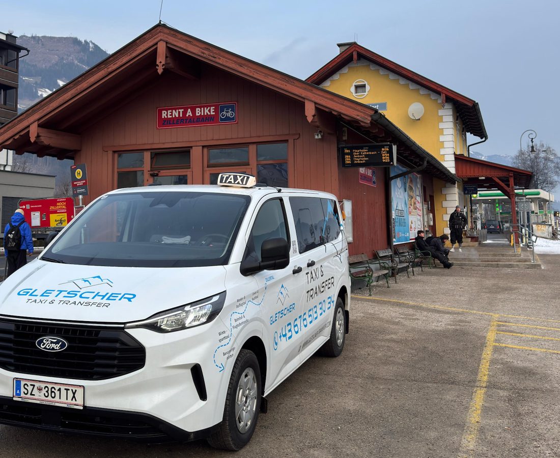 Gletscher-Taxi und Transfer am Fügener Bahnhof